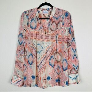 Dolan Anthropologie Mesilla Peasant Top Blouse Womens‎ Large Aztek Boho